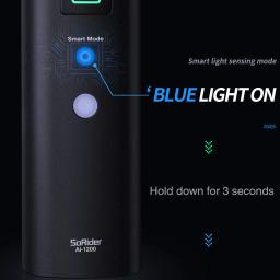 Luzes da bicicleta inteligente sensor de luz vibração inteligente auto tun em fora 1200 lumens ciclismo farol led lanterna com gopro - Image 5