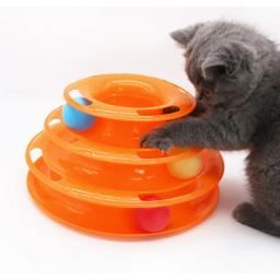 Interactive Tower Cat Toy Turntable Roller Balls Brinquedos para gatos Gatinho Teaser Puzzle Track Toy Animais de estimação Training Supplies Acessórios - Image 2