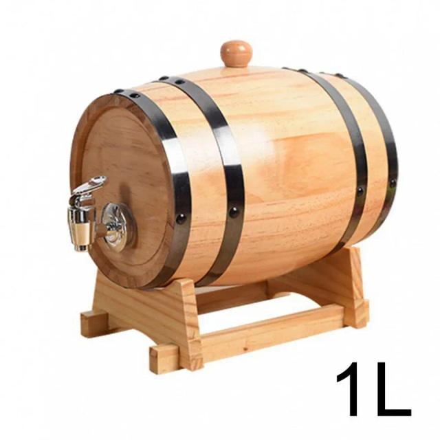 Barril de Madeira para Vinho e Cerveja Artesanal: Mini Barril de 1L a 3L com Torneira e Versatilidade para Bebidas Finas