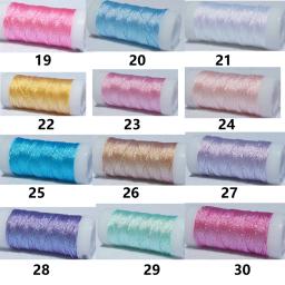 0.2/0.4/0.6/0.8mm Linhas Bordadas Tricô Linha De Seda Têxtil Fio Metálico Linha De Costura Glitter Cross Stitch Yarn - Image 4