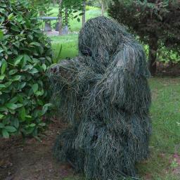 Terno Ghillie de camuflagem para homens, roupas táticas Yowie Sniper, terno Paintball de caça, 5 peças por conjunto - Image 6