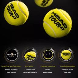 Cabeça-Bolas De Tênis De Resistência Elástica Alta, TOUR XT, Treinamento De Competição Profissional, Bola De Tênis, 3 Pcs Per Can - Image 2