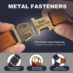 Arnês de Nylon macio personalizado, Colete Refletivo Pet, Arnês personalizado gratuito para cães pequenos e médios, Pitbull, Bulldog - Image 4