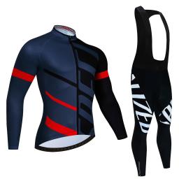 Nova equipe outono conjunto camisa de ciclismo ropa ciclismo dos homens manga longa roupas bicicleta mtb maillot estrada babadores uniforme - Image 5