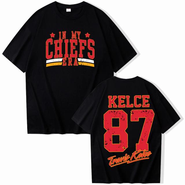 Camiseta Vintage dos Anos 90 para Fãs do KC Chiefs com Estilo Gráfico Unissex