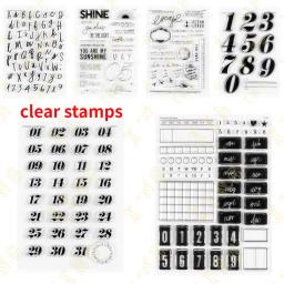 Claro Silicone Selos Diy Scrapbook Diário Decoração Em Relevo Cartão De Papel Álbum Artesanato Modelo 2023 Novos Números Do Alfabeto Chegada - Image 1