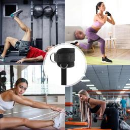 Duplo D-Ring Fitness Tornozelo Cinta, Máquina de Cabo, Chute, Costas, Ginásio, Perna, Glute Trainer, Hip Muscle Training Correias, 1Pc - Image 5