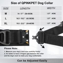 Coleira AirTag com Alça para Cães, Coleira Tática para Cães de Médio e Grande Porte, Coleira Militar com Fivela de Metal para Cães Grandes - Image 3