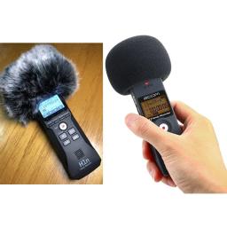 Ao ar livre furry windscreen muff capa filtro de espuma microfone à prova de vento capa para zoom h1 h1n gravador acessórios - Image 2