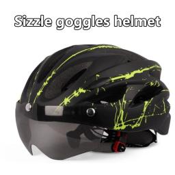 Capacete de bicicleta ultraleve com óculos para adultos, capacete unissex, esportes ao ar livre - Image 3