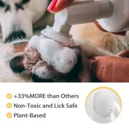 Limpador de patas de cães e gatos, Fórmula sem fragrâncias, Pé volumoso tradicional, Ingredientes para limpar patas, Óleo de coco, Glicerina - Image 4