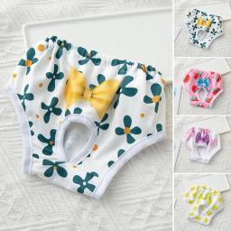 Fraldas laváveis para cães, Pet Absorvente Confortável, Calças Menstruais, Padrão dos desenhos animados, Fraldas de flor para a princesa Puppy, 1pc - Image 1
