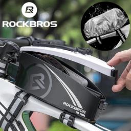 Rockbros bolsa com suporte para celular, acessório para bicicleta de 4 a 6.5 polegadas, capa dura, resistente à chuva, mtb - Image 3