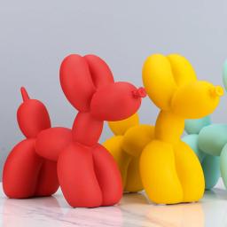 Estátua do cão do balão de cor fosca, Decoração para casa, Escultura de cachorro de resina, Estilo nórdico moderno - Image 1