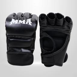 Luvas de treinamento de boxe profissional, almofada de couro de meio dedo para adultos, sanda, treinamento de boxe, saco de areia, juntas - Image 3