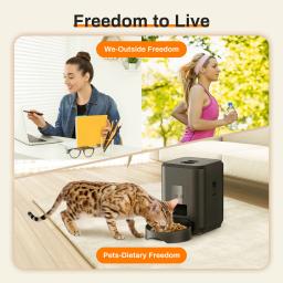 Smart Timing Alimentador Pet, Dispensador Automático de Alimentos, Adequado para Cães e Gatos Pequenos, Alimentação Remota, Tuya App, 2L - Image 3