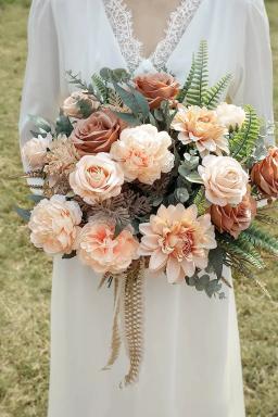 Espuma Artificial e Conjunto de Flores de Seda, Flores Falsas com Hastes, Buquês de Casamento DIY, Centerpieces, Decoração de Casa de Festa - Image 3