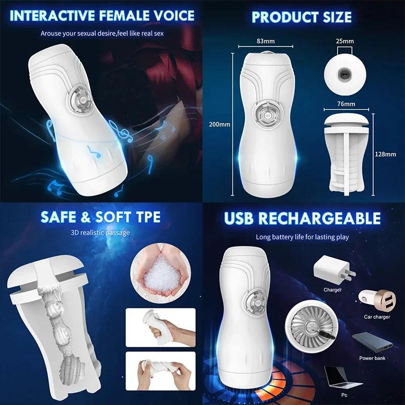 Cinto Masturbador Elétrico para Homens, Boneca Masturbação Masculina, Sexual para Homens, Gueixa, Vagina Eletrônica, Copa de Carne, Pusssy Toy, Casal - Image 1