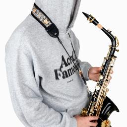 Universal couro saxofone pescoço cinta, ajustável, ganchos fechados, acessórios de sopro, soprano, alto, tenor tenor - Image 2