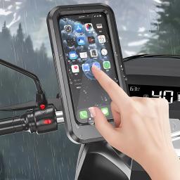 Suporte do telefone móvel da bicicleta impermeável ajustável, montagem universal da bicicleta, guiador da motocicleta, apoio do telefone celular, caixa do suporte - Image 2
