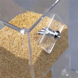 Prova automática da umidade da janela do alimentador do pássaro Anti-derramando acessórios transparentes da gaiola da caixa do alimento do copo para o animal pequeno do papagaio - Image 5