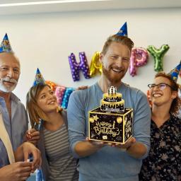 Caixa de dinheiro de aniversário surpresa com rolete, Gift Pull, decoração de festa com cartão de bolo para amigos, opções de 4 cores - Image 4