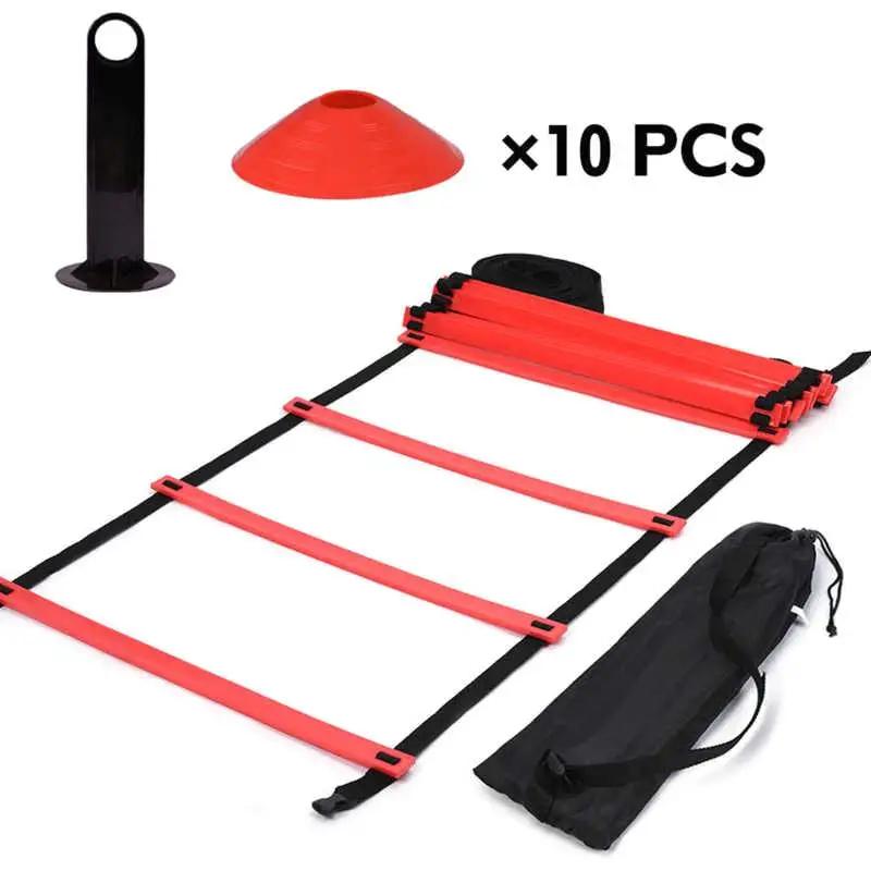 Athletic Speed Training Set com Agility Ladder e 10 Disc Cones, perfeito para futebol, futebol, basquete, treinamento de hóquei - Image 1