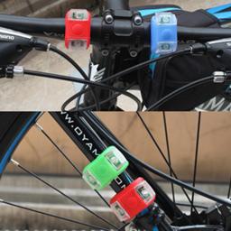 Silicone Double-Eye bicicleta LED Light, luz de advertência de segurança, luz decorativa, 6ª geração - Image 2