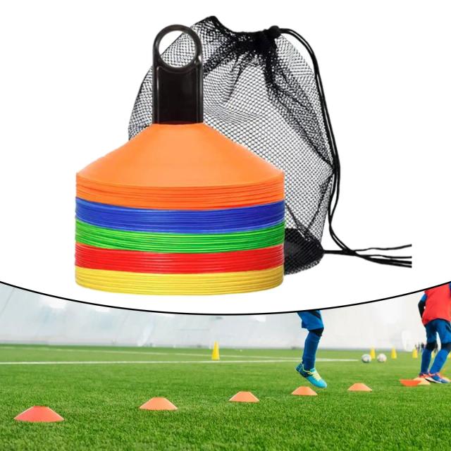Cones de Treinamento de Agilidade para Basquete e Futebol - 50 Peças para Jogos Infantis ao Ar Livre e Fitness