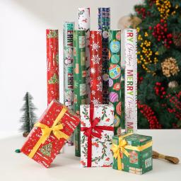 Papel de embrulho para presente de natal decoração de feliz natal para casa 2024 enfeite de natal ornamento de natal Navidad Natal presente de ano novo 2025 - Image 3