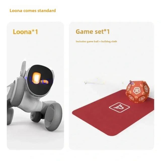 Loona robô inteligente para animais de estimação, companheiro de cachorro, programação interativa, reconhecimento facial AI, emoção, monitoramento de percepção, robô