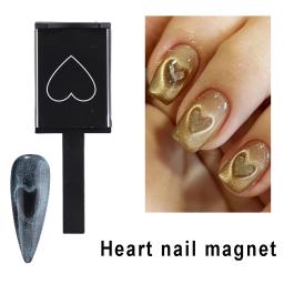 Poderoso olho de gato magnético Nail Art Tools, Ímã em forma de coração, Adequado para Gel Polimento, Beleza, Manicure Decoração Suprimentos - Image 1