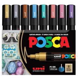 Pca 5m novo conjunto de marcadores de 8 cores, canetas marcadoras de tinta média acrílica 8c quente/terra/mono/tomos legais série melhor presente arte fornecimento - Image 6
