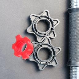 Braçadeiras de barra, 4 unidades, acessórios de barra de haltere, equipamento de ginástica em casa, seguro, estável, levantamento de peso, coleiras de parafuso, fitness - Image 1