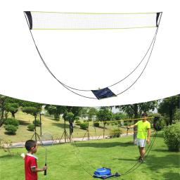 Rede de tênis dobrável portátil, badminton e voleibol com rack, 10x5 pés - Image 3