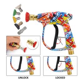 Arma de lavagem automática de carro ajustável 1/4 Conector rápido Lavadora de carro de alta pressão Gerador de lança de espuma de neve - Image 5