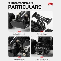 RC Modelo de Carro com Luzes LED, 2.4 Ghz, Alta Velocidade, Off-Road, Controle Remoto, Escalada Veículo, Carros ao ar livre, Drift Kid Brinquedos, Meninos Presente, 2WD - Image 6