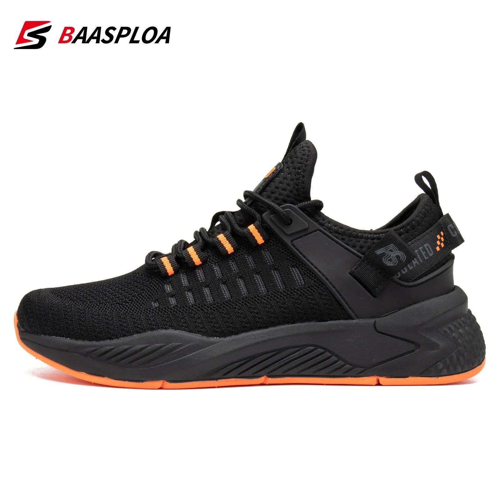 Baasploa-Sapatos esportivos respiráveis de malha casual masculina, tênis antiderrapantes de corrida, leves, confortáveis, masculinos, ao ar livre, novos - Image 1