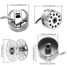 Bobinas Vazias e Caixa De Armazenamento De Estojo, Carretéis De Máquina De Costura, Plástico Transparente, Bobinas De Metal, Ferramentas, Acessórios, Ferramentas - Image 4