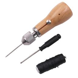 Diy kit de linha de costura de couro awl manual máquina de costura rápida stitcher artesanato de couro costura sapateiro ferramentas de reparo da lona - Image 6