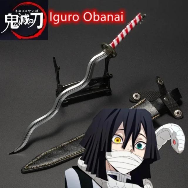 Katana Metal Demon Slayer 25cm: Espada de Anime com Bainha e Decoração Elegante para Casa