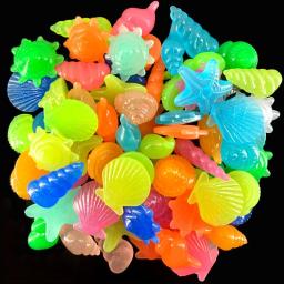 Brilhar nas pedras escuras para aquário, estrela do mar, concha, concha, tanque de peixes, decorativo, material do partido, pátio, diy, diy, diy, 50pcs - Image 1