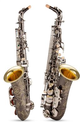 Alto e Saxofone Tenor, E-Flat, Black Nickel Gold Bell, Sax Bocal, Silver Key Reed, Pescoço Acessórios Para Instrumentos Musicais - Image 2