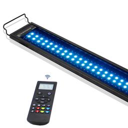 Atualize a lâmpada conduzida do tanque de peixes da luz do aquário com os suportes extensíveis rgbw timer dimmer 0-100% programável 24/7 controle remoto - Image 1