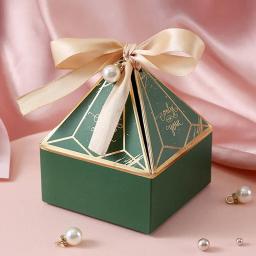 (10 peças/lote) rosa gem torre bronzeamento caixa de doces presentes de casamento para convidados festa de aniversário decoração embalagem abastecimento do evento b015 - Image 2