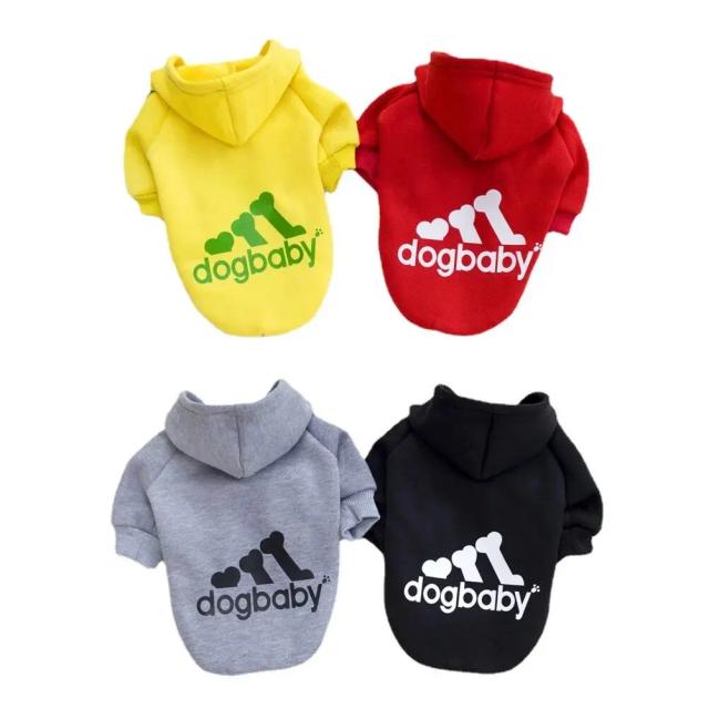 Roupas Esportivas de Pelúcia com Capuz para Cães e Gatos Pequenos, Ideais para Outono e Inverno