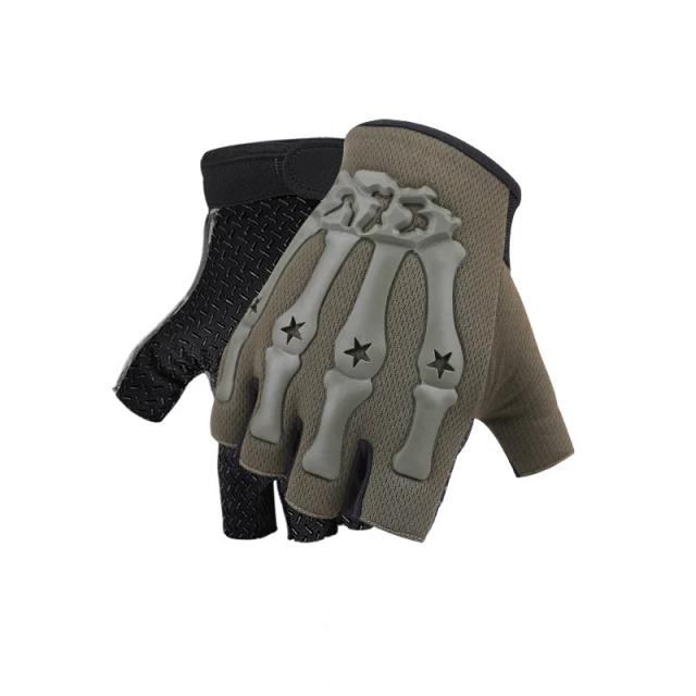 Luvas Antiderrapantes Sem Dedos para Motociclismo, Equitação, Escalada e Atividades ao Ar Livre