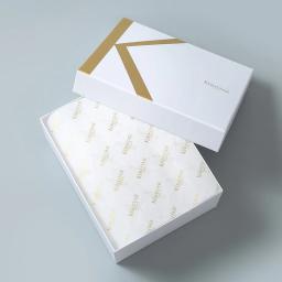 Papel de embrulho personalizado do ofício da embalagem do presente das sapatas da roupa da flor do papel do tecido do design inglês - Image 1