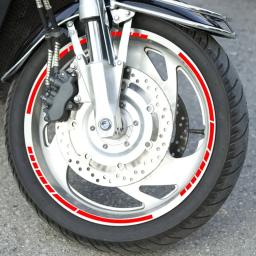 Tiras reflexivas da motocicleta 18 pçs jantes de roda colorido hub adesivos bicicleta scooter estilo refletor decalques fita reflexiva aro - Image 3