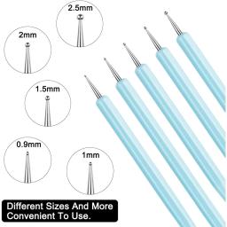 5 pçs ferramenta de escultura em argila de silicone para escova modelagem pontilhando arte do prego cerâmica ferramenta de argila diy escultura ferramentas - Image 6